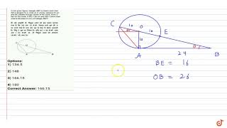 In the given figure triangle ABC is drawn such that AB is tangent to a circle at A whose radi [upl. by Yewed]