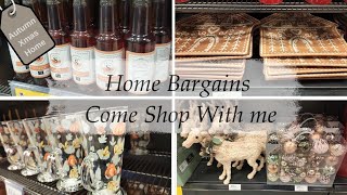 HOME BARGAINS COME SHOP WITH ME OCTOBER 2024  Whats New In Autumn  Halloween  Christmas [upl. by Netsoj]