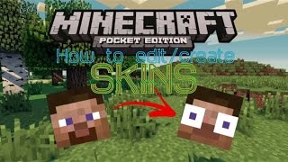 HOW TO EDITCREATE SKINS ON MCPE  How to edit or create your own skins on Minecraft PE [upl. by Htebharas]