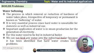 Water treatment  water softening  Engineering chemistry  btech chemistry [upl. by Aneetsirhc]