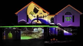 2020 This Is Halloween from The Nightmare Before Christmas Halloween House Projection [upl. by Paynter]