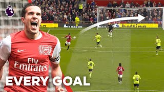 Every Robin van Persie Premier League Goal  Arsenal amp Manchester United [upl. by Ahsilra846]