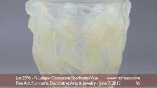 R Lalique Opalescent Bacchantes Vase [upl. by Ettennil]