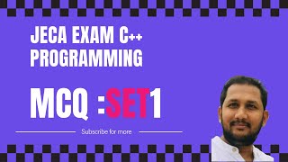 JECA EXAM 2024  C set 1 jeca jecaexam [upl. by Nissie]