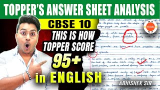 TOPPERS English Answer Sheet Analysis for SCORING 100 in Board Exam 2024 💯 [upl. by Beauvais]