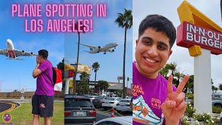 FAMOUS PLANE SPOTTING in LOS ANGELES  5 SAAL KA SAPNA SACH HOGAYA [upl. by Saunderson691]