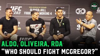 Jose Aldo Charles Oliveira amp RDA quotWho should fight Conor McGregorquot SUBTITLED [upl. by Crin]