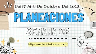 Planeaciones de primaria de la semana 08 del 17 al 21 de octubre del ciclo escolar 2022 – 2023 [upl. by Ninnetta411]