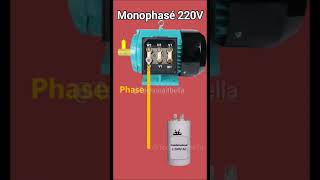 moteur triphasé en monophasé electric shorts [upl. by Aserret]