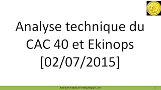 Analyse technique CAC 40 et Ekinops  Apprendre le trading et Ichimoku [upl. by Sybil]