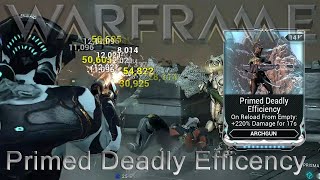 Warframe  Primed Deadly Efficency Doubled Double Damage [upl. by Ielerol]