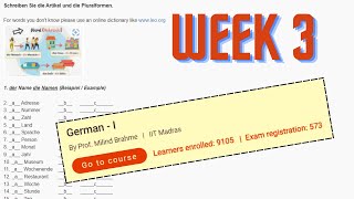 German  I Week 3 Assignment Solutions  Assignment 3  NPTEL  Jan  Feb 2024 [upl. by Llejk643]