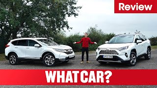 2021 Toyota RAV4 vs Honda CRV – hybrid SUV showdown  What Car [upl. by Joseph]