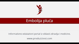 Embolija pluća simptomi [upl. by Steffi]