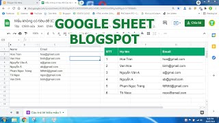 Xuất dữ liệu từ Google Sheet lên Blogspot [upl. by Marci989]