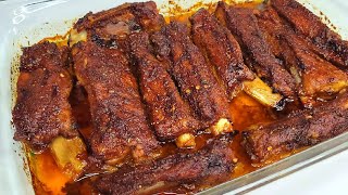 easy oven roasted ribs no sauce needed full recipe [upl. by Tuinenga]