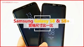 Samsung Galaxy S8 與 S8到底有什麼不同？實機尺寸比一比 [upl. by Barbette481]