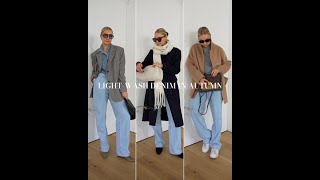 MAXIMISING YOUR SUMMER WARDROBE  LIGHT WASH JEANS STYLING FOR AUTUMN [upl. by Okuy]