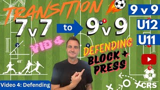 Defending at 9v9  Blocks Press Corners [upl. by Lasley817]