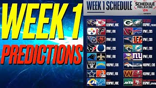 Predictions for EVERY WEEK 1 NFL GAME 2024 [upl. by Lleuqram]