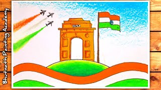 republic day drawing easy and beautiful [upl. by Hotchkiss]