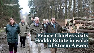 Prince Charles visits Haddo Estate in wake of Storm Arwen [upl. by Aciria]