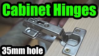 How to install Concealed Cabinet Hinges 35mm Forstner bit Mounting [upl. by Nesyaj]