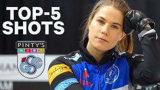 Top5 Shots From 2018 Grand Slam of Curling [upl. by Lrat266]