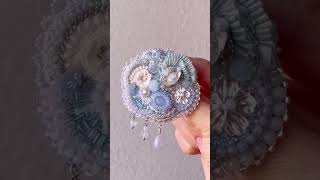 【ビーズ刺繍アクセサリー】セミオーダーアクセをウェブショップでオーダー受付中〜125まで ビーズ刺繍 ビーズ刺繍ブローチ フェルト刺繍 embroidery [upl. by Nylarahs]