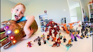 FATHER SON ULTIMATE LEGO BATTLE  Avengers INFINITY WAR [upl. by Ddarb]