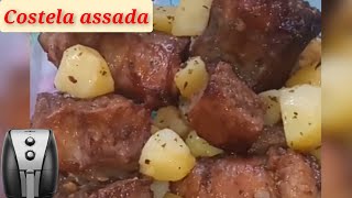 COSTELA COM BATATAS ASSADA NA AIRFRYER EM APENAS 30 MINUTOS [upl. by Dawson]