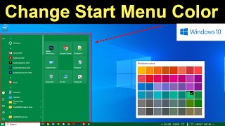 How to Change Windows 10 Start Menu Color [upl. by Adriel]