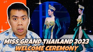 ATEBANG REACTION  MISS GRAND THAILAND 2023 WELCOME CEREMONY mgi [upl. by Enihsnus]