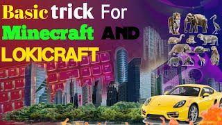 5 basic trick For Minecraft and lokicraft  Minecraft tips and tricks [upl. by Hamilah]