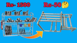 Bartan Stand Design For Kitchen  Peachberry Kitchen Rack Assembly Instruction  kitchen stand [upl. by Rennat]