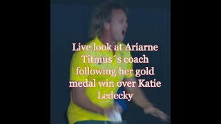 Tokyo Olympics Ariarne Titmus Wins Gold Coach Dean Boxalls Celebration Video Goes Viral [upl. by Irina]