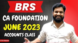 CA Foundation BRS I CA Foundation Bank Reconciliation Statement June 2023 [upl. by Farrar890]