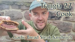 Trangia 27 Cook  Garlic bread steak sandwich [upl. by Mali]