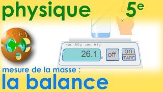 Mesure de la MASSE  la BALANCE  PhysiqueChimie  Collège 5e [upl. by Padraig756]