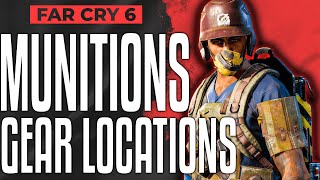 Far Cry 6 MUNITIONS GEAR SET LOCATION GUIDE  HELMET PANTS CHEST SHOES BRACELET [upl. by Notsyrb]