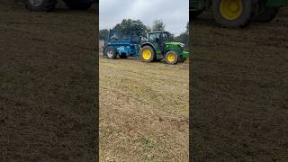 Spreading the good stuff💩 John Deere 6130R Bunning HD spreading cow manure johndeere farming [upl. by Krisha581]