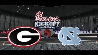 2016 ChickfilA Kickoff Game  Georgia vs North Carolina [upl. by Idel]