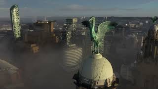 Liver Birds in Fog Drone by Ant Clausen [upl. by Larimor135]