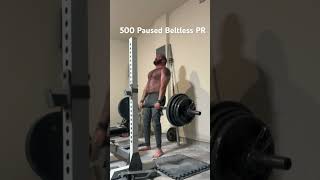 500 Paused Beltless Deadlift [upl. by Juback]