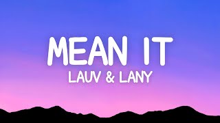 Lauv amp LANY  Mean It Lyrics [upl. by Rubbico]