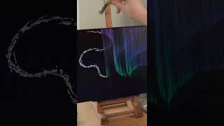 How to paint northernlights paintingtutorial oilpainting [upl. by Annadiane161]