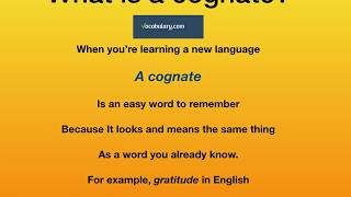 What is a cognate [upl. by Eetsim]