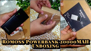 ROMOSS POWERBANK KC12 20000MAH UNBOXING  LAZADA 1111 BIG SALE PURCHASED  COD [upl. by Honey]