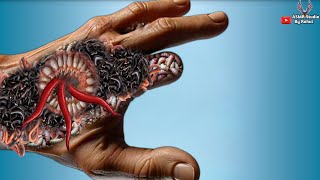 ASMR Hath Treatment Animation  ASMR Severely Loosing Dongla Infected Hand  ASMR Mashi Treatment [upl. by Tiphani]