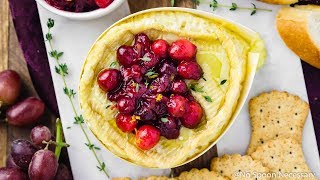 Baked Camembert with Cranberry Compote  No Spoon Necessary [upl. by Katherin]